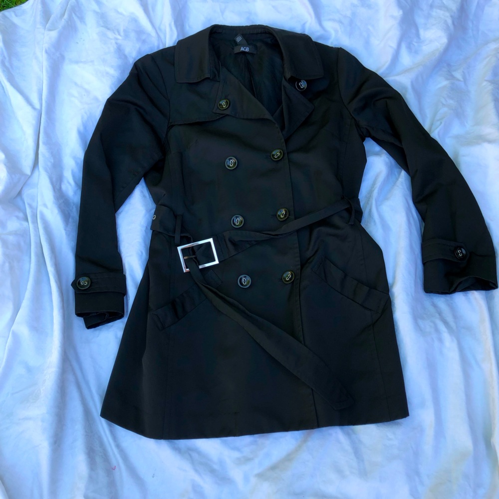 Black Belted Coat - Picture 1 of 7